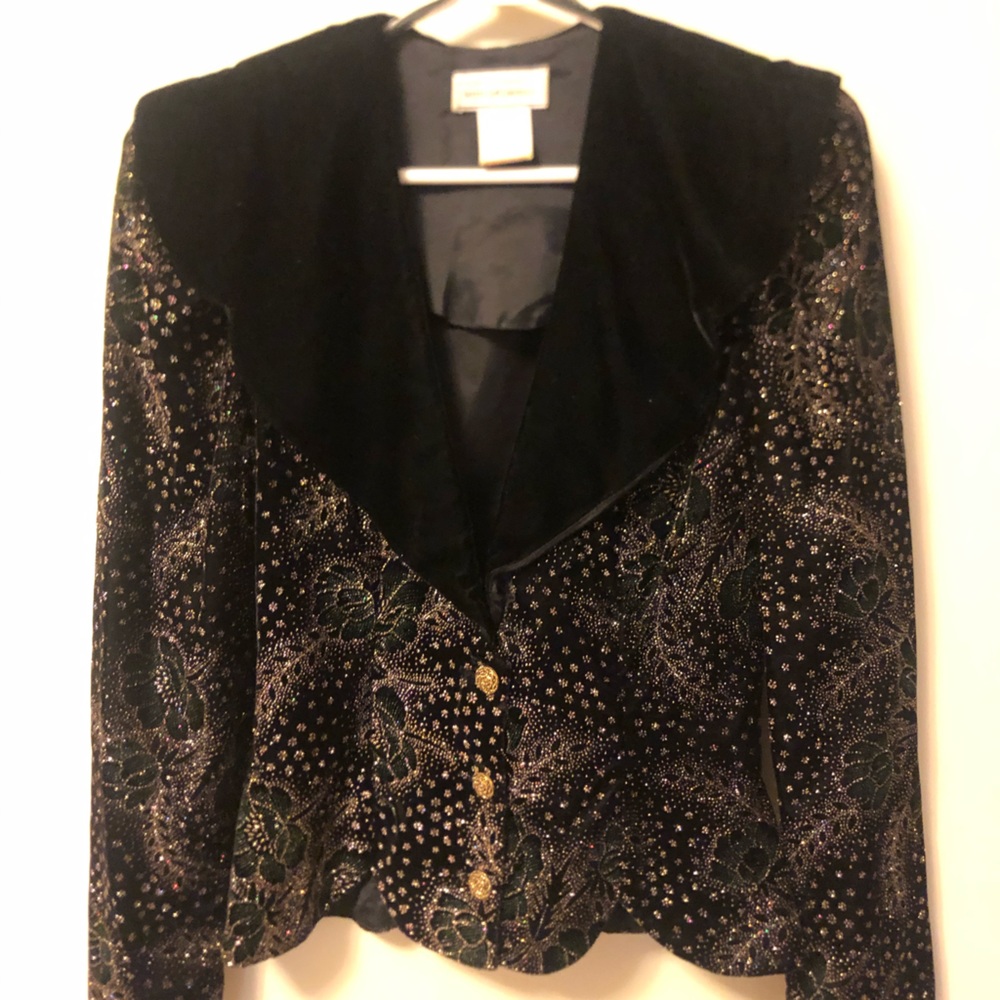 *Vintage* Scott McClintock black velvet jacket